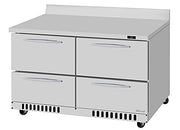 Turbo Air PWR-48-D4-FB-N 48 1/4" Worktop Refrigerator w/ (2) Sections, 4 Drawers, Front Breathing - Donut-Equipment.com