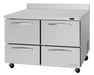 Turbo Air PWR-48-D4-N 48 1/4" Worktop Refrigerator w/ 2 Sections, 4 Drawers - Bakery Wholesalers