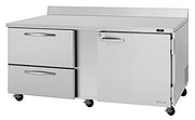 Turbo Air PWR-72-D2R-N 72 1/4" Worktop Refrigerator w/ 3 Sections, 2 Drawers & 1 Solid Door - Donut-Equipment.com