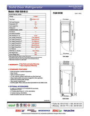 Turbo Air PRO-15R-N 17 3/4" One Section Reach In Refrigerator - (1) Right Hinge Solid Door, 115v - Donut-Equipment.com