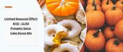 Bulk Pumpkin Cake Donut Mix (Seasonal) 40 X 50# Bags 2000-Pound Pallet -Save 5% + Receive Lowest Shipping Cost Per Pound Available - Bakery Wholesalers