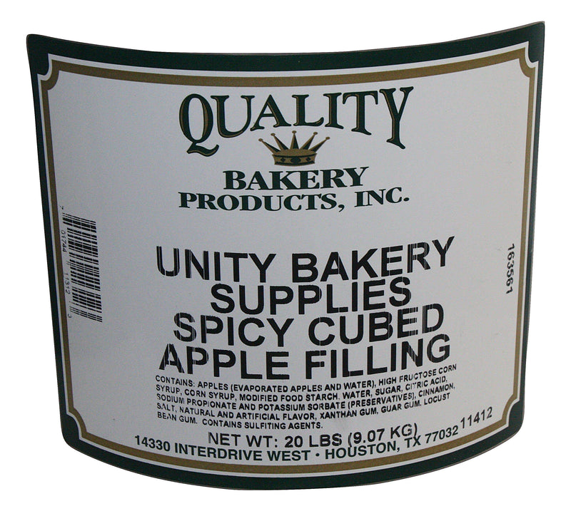 Quality Spicy Cubed Apple Turnover, Donut, Cake & Pastry Filling – 40 pound Bakery Wholesalers