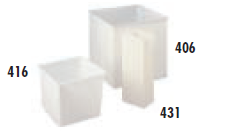 Faribo 431 Rectangular Tank, 11-1/2"L x 8"W x 30"H, 12 Gallon - Bakery Wholesalers