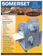 CDR-1100 Dough Roller / Double Pass- Front Operated - Bakery Wholesalers