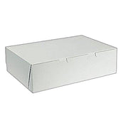 14 x 10 x 3-1/2 Auto Fold Box (125 Count) White Bakery  Box Bakery Wholesalers