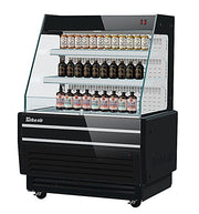 Turbo Air TBA37-50N-B 37" Black Horizontal Refrigerated Open Display Merchandiser w/ (2) Shelves, 115v - Donut-Equipment.com