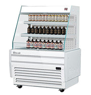 Turbo Air TBA37-50N-W 37" White Horizontal Refrigerated Open Display Merchandiser w/ (2) Shelves, 115v - Donut-Equipment.com