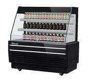 Turbo Air TBA49-50N-B 49" Black Horizontal Refrigerated Open Display Merchandiser w/ (2) Shelves, 115v - Donut-Equipment.com