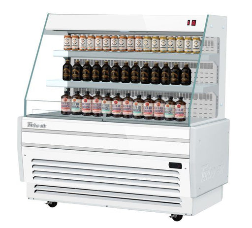 Turbo Air TBA49-50N-W 49" White Horizontal Refrigerated Open Display Merchandiser w/ (2) Shelves, 115v - Bakery Wholesalers