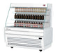 Turbo Air TBA49-50N-W 49" White Horizontal Refrigerated Open Display Merchandiser w/ (2) Shelves, 115v - Bakery Wholesalers