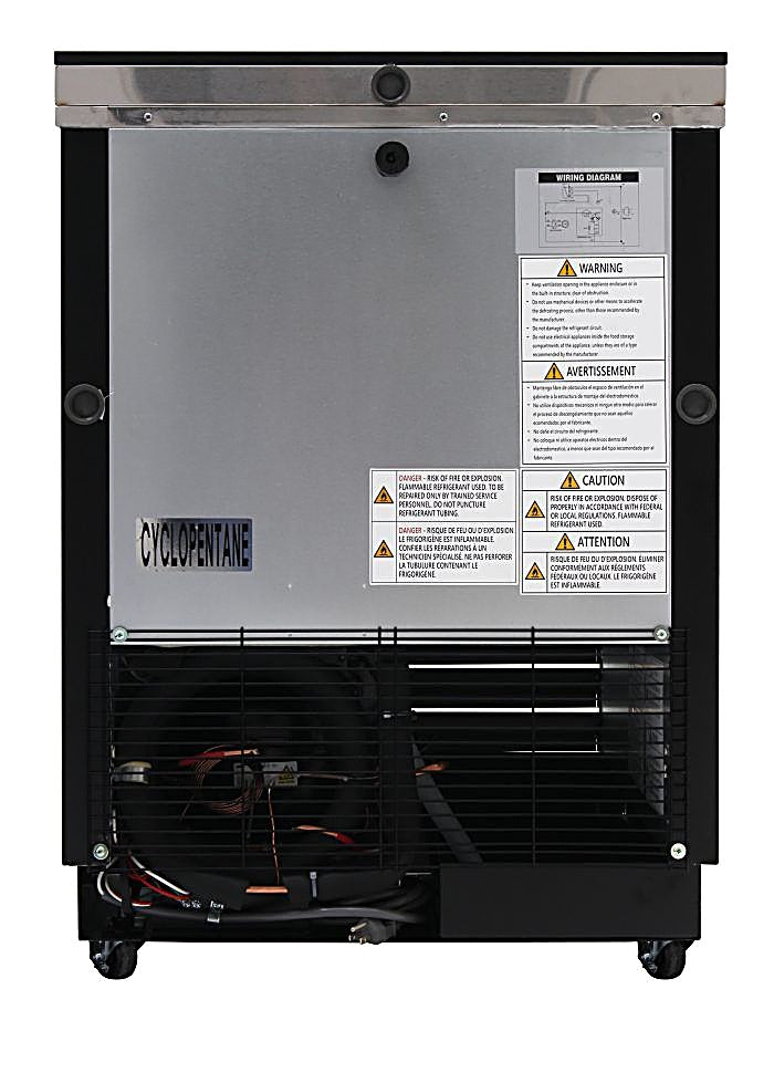 Turbo Air TBC-24SB-GF-N6 25" Black Laminate Exterior, Glass Froster - Donut-Equipment.com