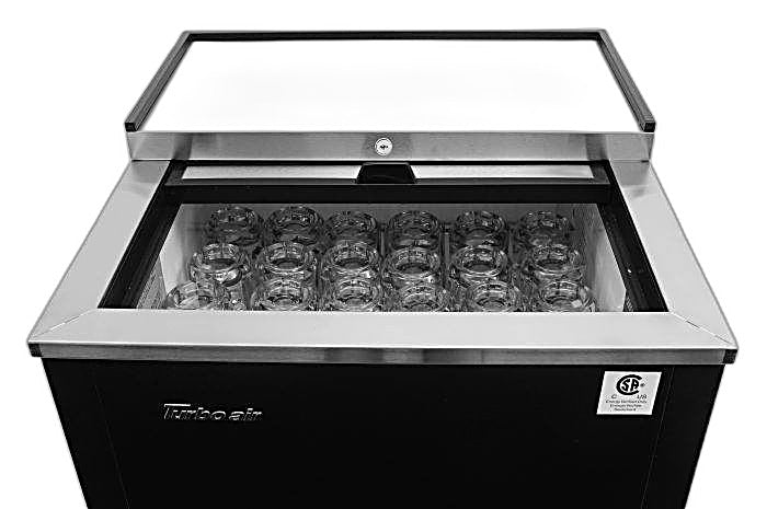 Turbo Air TBC-24SB-GF-N6 25" Black Laminate Exterior, Glass Froster - Donut-Equipment.com