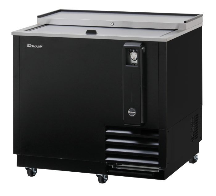 Turbo Air TBC-36SB-N6 36" Super Deluxe Black Exterior Bottle Cooler - Bakery Wholesalers