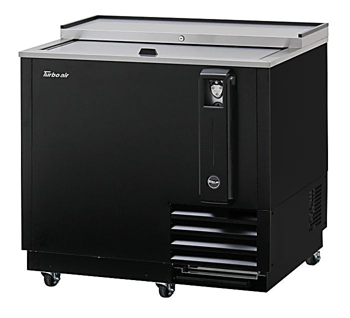 Turbo Air TBC-36SB-N6 36" Super Deluxe Black Exterior Bottle Cooler - Donut-Equipment.com