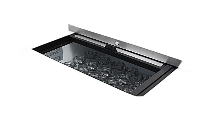 Turbo Air TBC-50SB-GF-N 50" 2-Section Glass Chiller – 140 Mug Capacity, Black, 115v - Donut-Equipment.com