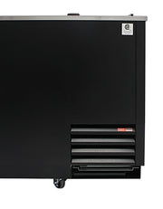 Turbo Air TBC-50SB-GF-N 50" 2-Section Glass Chiller – 140 Mug Capacity, Black, 115v - Donut-Equipment.com