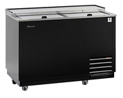 Turbo Air TBC-50SB-GF-N 50" 2-Section Glass Chiller – 140 Mug Capacity, Black, 115v - Donut-Equipment.com