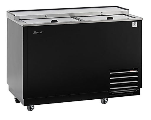 Turbo Air TBC-50SB-GF-N 50" 2-Section Glass Chiller – 140 Mug Capacity, Black, 115v - Donut-Equipment.com