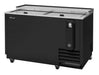 Turbo Air TBC-50SB-N6 50" Super Deluxe Black Exterior Bottle Cooler 2 Lids - Bakery Wholesalers