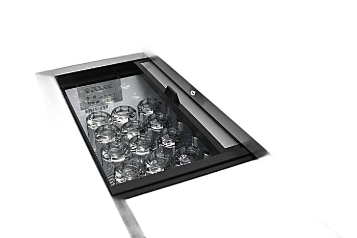 Turbo Air TBC-50SD-GF-N 50" 2-Section Glass Chiller – 140 Mug Capacity, Stainless Steel, 115v - Donut-Equipment.com