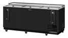 Turbo Air TBC-80SB-N 80 1/2" Forced Air Bottle Cooler - Holds (739) 12 oz Bottles, Black Laminated Exterior, 115v - Bakery Wholesalers