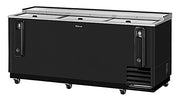 Turbo Air TBC-80SB-N 80 1/2" Forced Air Bottle Cooler - Holds (739) 12 oz Bottles, Black Laminated Exterior, 115v - Donut-Equipment.com