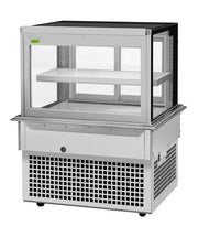 Turbo Air TBP-36-46FDN 38-1/8" Refrigerated Bakery Display Case w/ Straight Glass - (2) Levels, 115v, Stainless Steel - Donut-Equipment.com