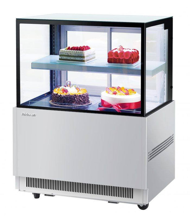 Turbo Air TBP36-46NN-S 35-3/8" Straight Glass Full-Service Bakery Display Case, 2 Levels, Stainless Steel Exterior, 115v - Bakery Wholesalers
