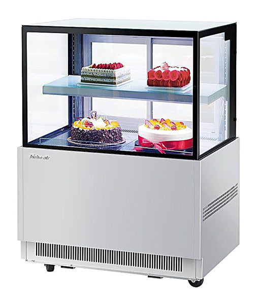 Turbo Air TBP36-46NN-S 35-3/8" Straight Glass Full-Service Bakery Display Case, 2 Levels, Stainless Steel Exterior, 115v - Donut-Equipment.com