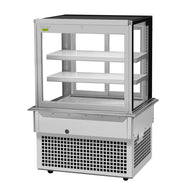 Turbo Air TBP36-54FDN 38-1/8" Refrigerated Bakery Display Case w/ Straight Glass - (3) Levels, 115v, Stainless Steel - Donut-Equipment.com