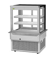 Turbo Air TBP36-54FDN 38-1/8" Refrigerated Bakery Display Case w/ Straight Glass - (3) Levels, 115v, Stainless Steel - Donut-Equipment.com