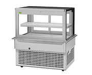 Turbo Air TBP48-46FDN 50" Refrigerated Bakery Display Case w/ Straight Glass - (2) Levels, 115v, Stainless Steel - Donut-Equipment.com