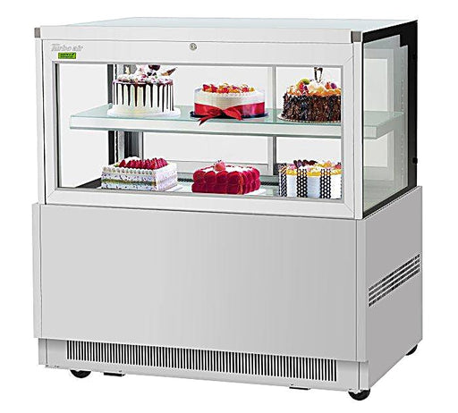 Turbo Air TBP48-46FN-S 47 1/4" Straight Glass Refrigerated Bakery Display Case, 2 Levels, Stainless Steel, 115v - Donut-Equipment.com