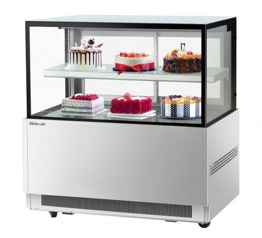Turbo Air TBP48-46NN-S 47-1/4" Straight Glass Full-Service Bakery Display Case, 2 Levels, Stainless Steel Exterior, 115v - Bakery Wholesalers