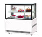 Turbo Air TBP48-46NN-W 47-1/4" Refrigerated Straight Glass Full-Service Bakery Display Case, 2 Levels, White Exterior, 115v - Bakery Wholesalers