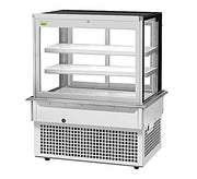 Turbo Air TBP48-54FDN 50" Refrigerated Bakery Display Case w/ Straight Glass - (3) Levels, 115v, Stainless Steel - Donut-Equipment.com