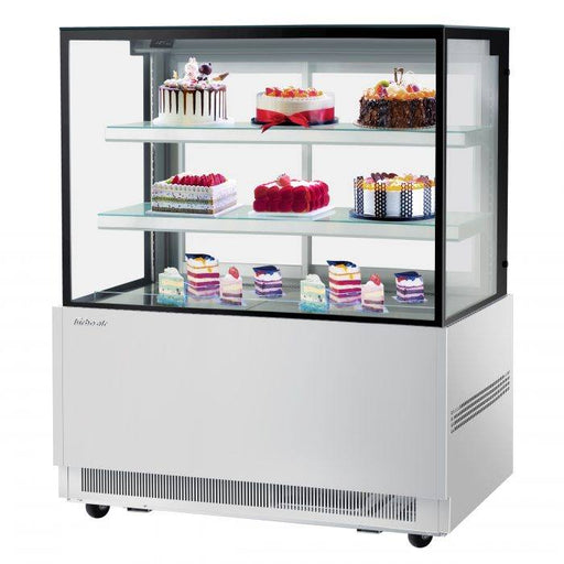 Turbo Air TBP48-54NN-S 47-1/4" Straight Glass Full-Service Bakery Display Case, 3 Levels, Stainless Steel Exterior, 115v - Bakery Wholesalers