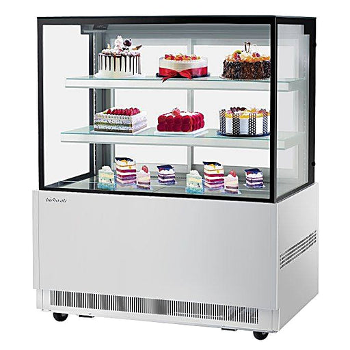 Turbo Air TBP48-54NN-S 47-1/4" Straight Glass Full-Service Bakery Display Case, 3 Levels, Stainless Steel Exterior, 115v - Donut-Equipment.com