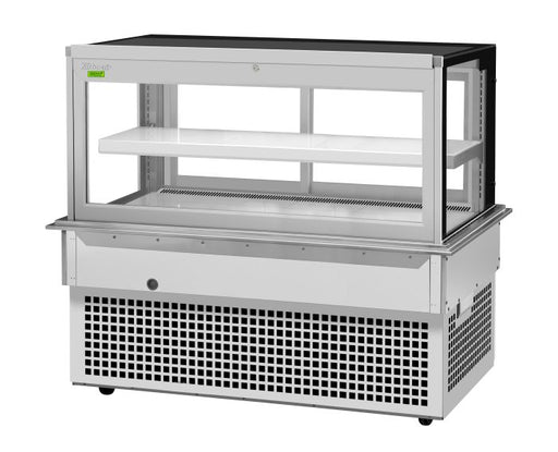 Turbo Air TBP60-46FDN 61-3/4" Refrigerated Bakery Display Case w/ Straight Glass - (2) Levels, 115v, Stainless Steel - Bakery Wholesalers