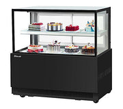 Turbo Air TBP60-46NN-B 59" Straight Glass Full-Service Bakery Display Case, 2 Levels, Black Exterior, 115v - Donut-Equipment.com