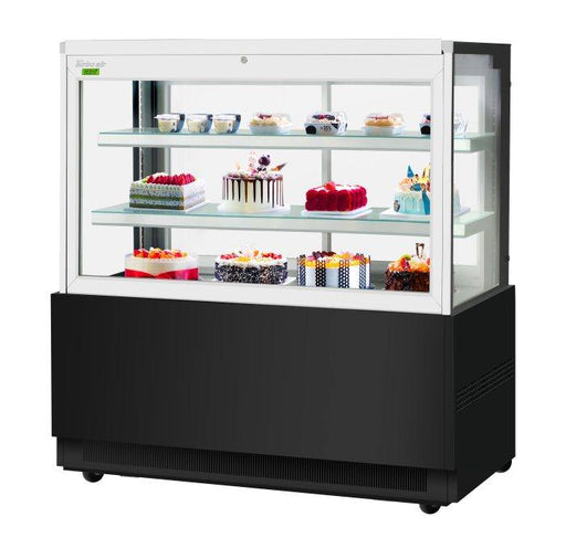 Turbo Air TBP60-54FN-B 59"  Refrigerated Bakery Display Case, 3 Levels, Black Exterior, 115v - Bakery Wholesalers