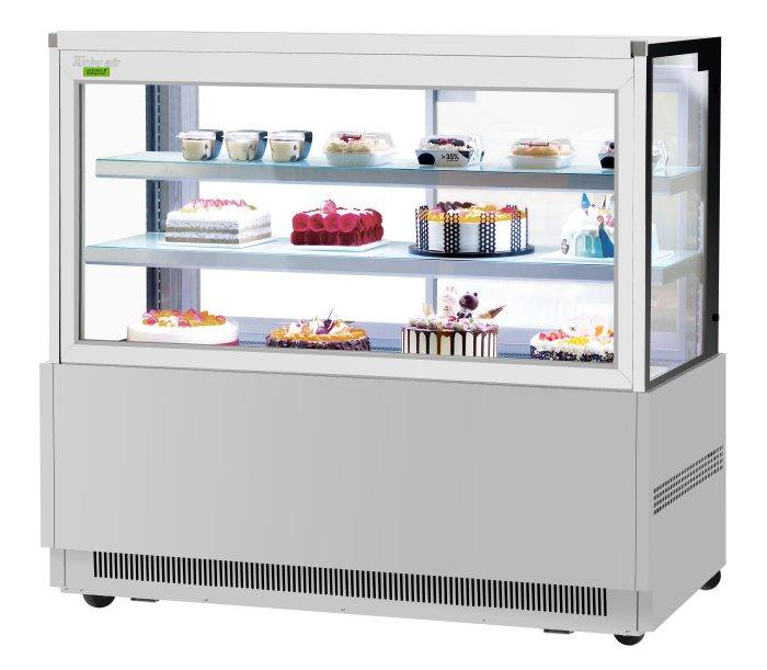 Turbo Air TBP48-54FN-S 47-1/2" Refrigerated Bakery Display Case w/ Straight Glass - (3) Levels, 115v, Stainless Steel - Bakery Wholesalers