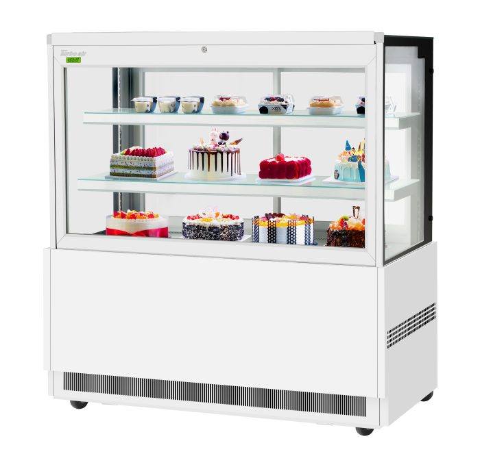 Turbo Air TBP60-54FN-W 59"  Refrigerated Bakery Display Case, 3 Levels, White Exterior, 115v - Bakery Wholesalers