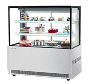 Turbo Air TBP60-54NN-S 59" Straight Glass Full-Service Bakery Display Case, 3 Levels, Stainless Steel Exterior, 115v - Donut-Equipment.com