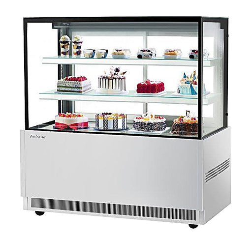 Turbo Air TBP60-54NN-S 59" Straight Glass Full-Service Bakery Display Case, 3 Levels, Stainless Steel Exterior, 115v - Donut-Equipment.com