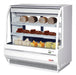 Turbo Air TCDD-48H-W-N 48" Curved Glass Full-Service Deli Display Case, 3 Levels, White Exterior, 115v - Bakery Wholesalers