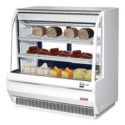 Turbo Air TCDD-48H-W-N 48" Curved Glass Full-Service Deli Display Case, 3 Levels, White Exterior, 115v - Donut-Equipment.com