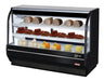 Turbo Air TCDD-72H-B-N 72" Curved Glass Full-Service Deli Display Case, 3 Levels, Black Exterior, 115v - Bakery Wholesalers