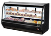 Turbo Air TCDD-96H-B-N 96-1/2" Curved Glass Full-Service Deli Display Case, 3 Levels, Black Exterior, 115v - Bakery Wholesalers