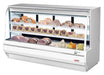 Turbo Air TCDD-96H-W-N 96-1/2" Curved Glass Full-Service Deli Display Case, 3 Levels, White Exterior, 115v - Bakery Wholesalers